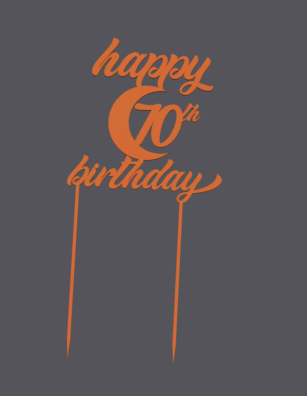Topper para pastel – Happy Birthday 10th | Cake Topper – Happy Birthday 10th | 3D Print