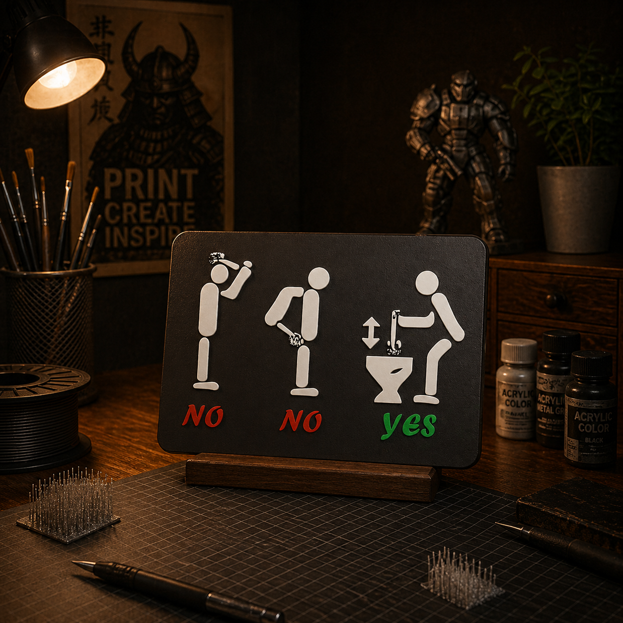 Funny Bathroom Sign – Sit, Don’t Stand