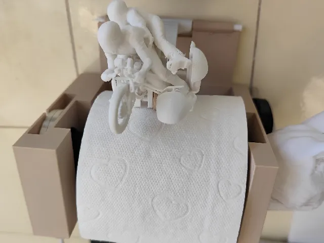 sidecar motor racing toilet roll holder