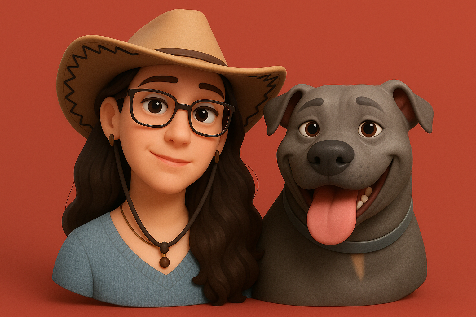 busto pitbull con chica