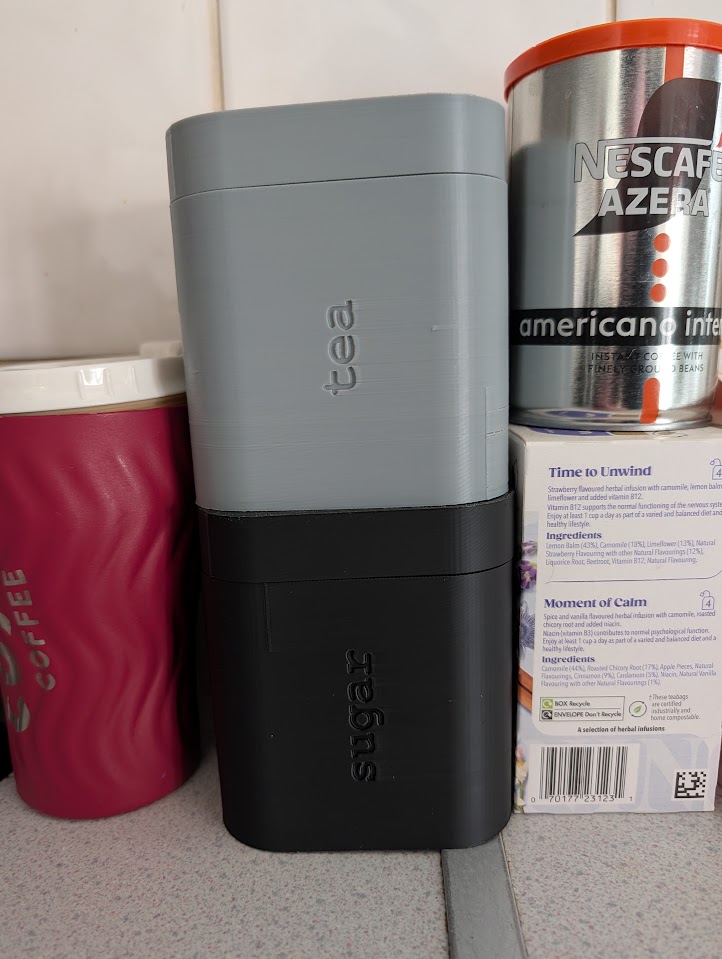 Tea Coffee Sugar Storage Canister Set with Lids