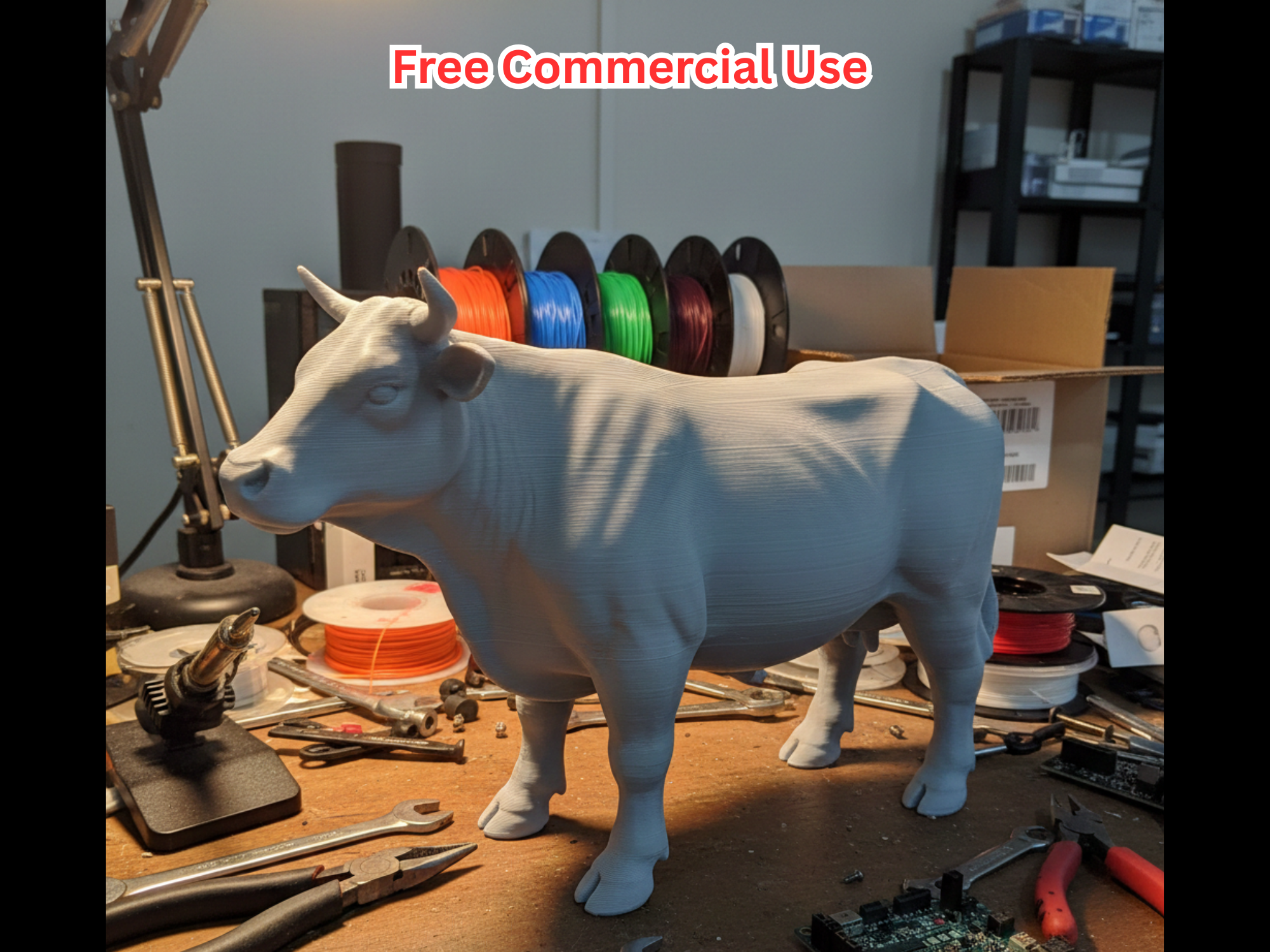Semi-Realistic Cow Statue