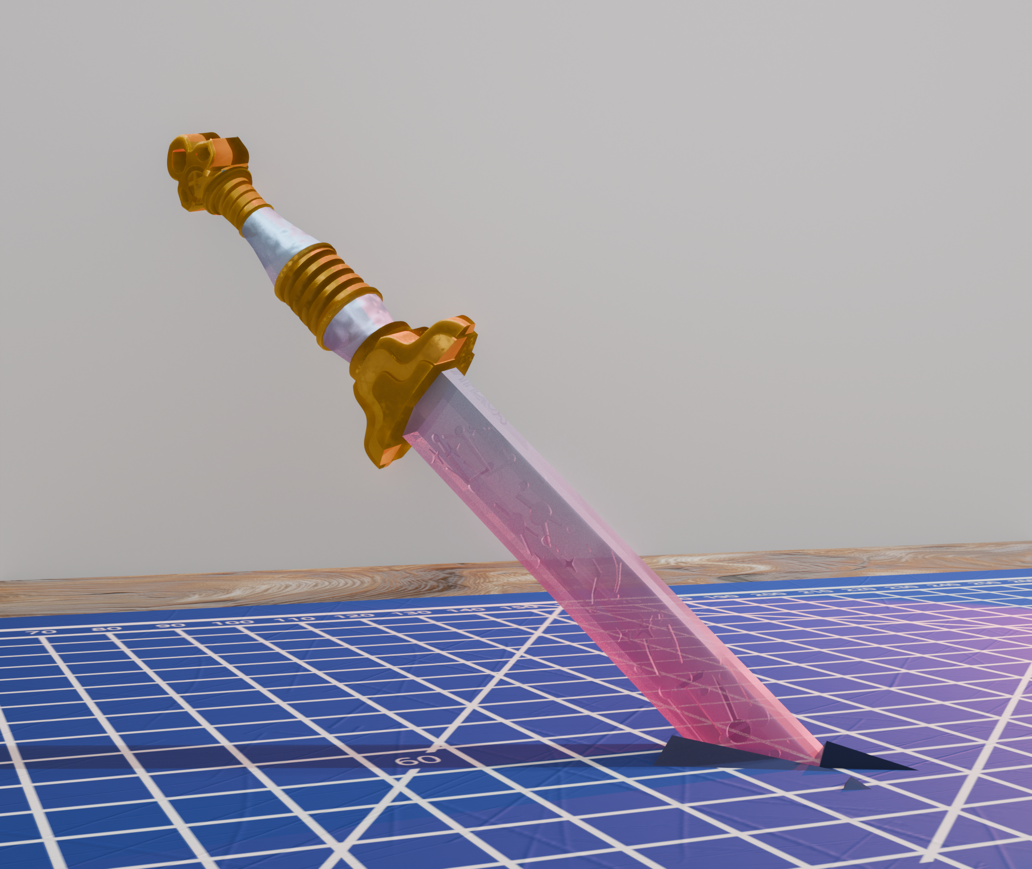 KPop Demon Hunters sword keychain