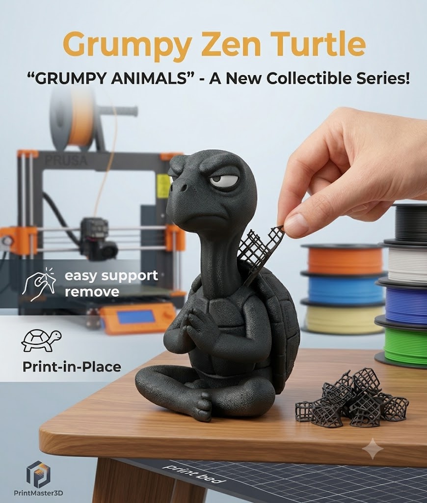Grumpy Zen Turtle – From the "Grumpy Animals" Series