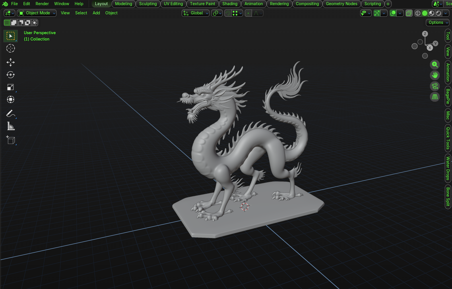 Chinese Dragon (Multi-polygon model)