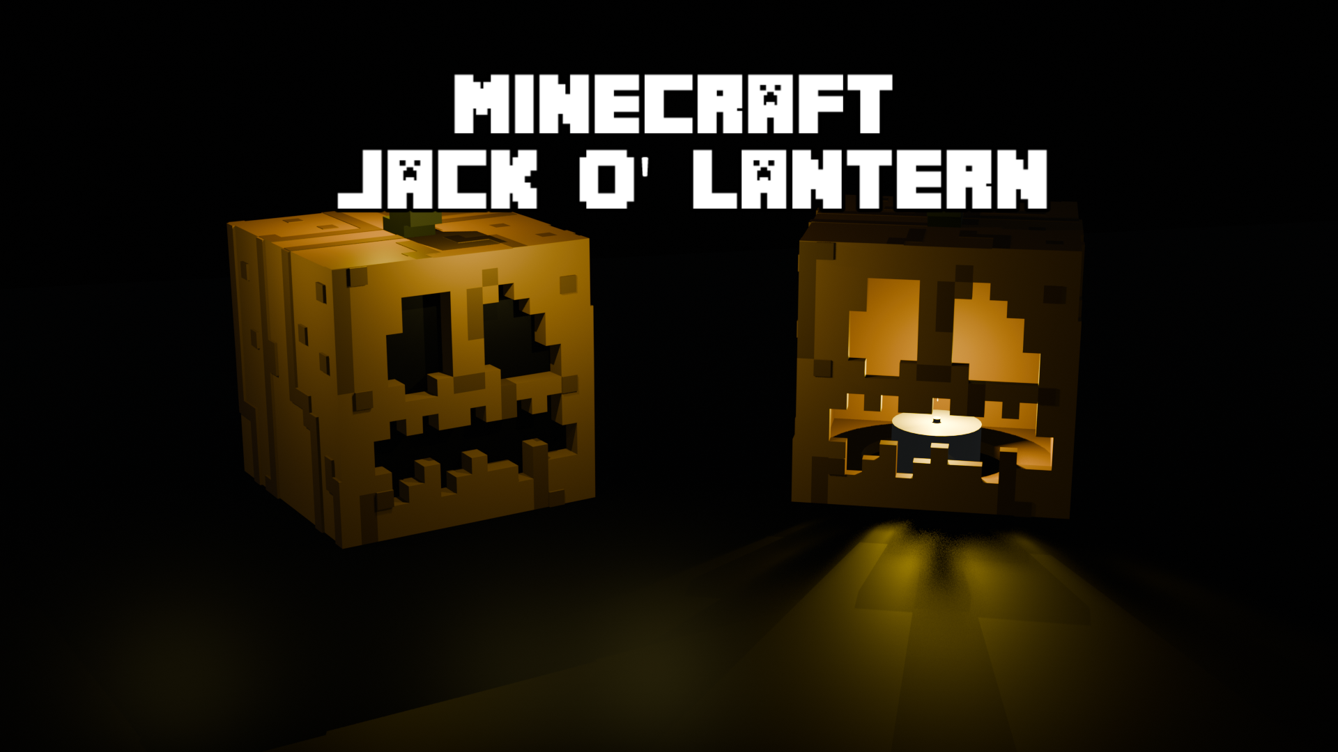 Minecraft Jack O' Lantern decoration