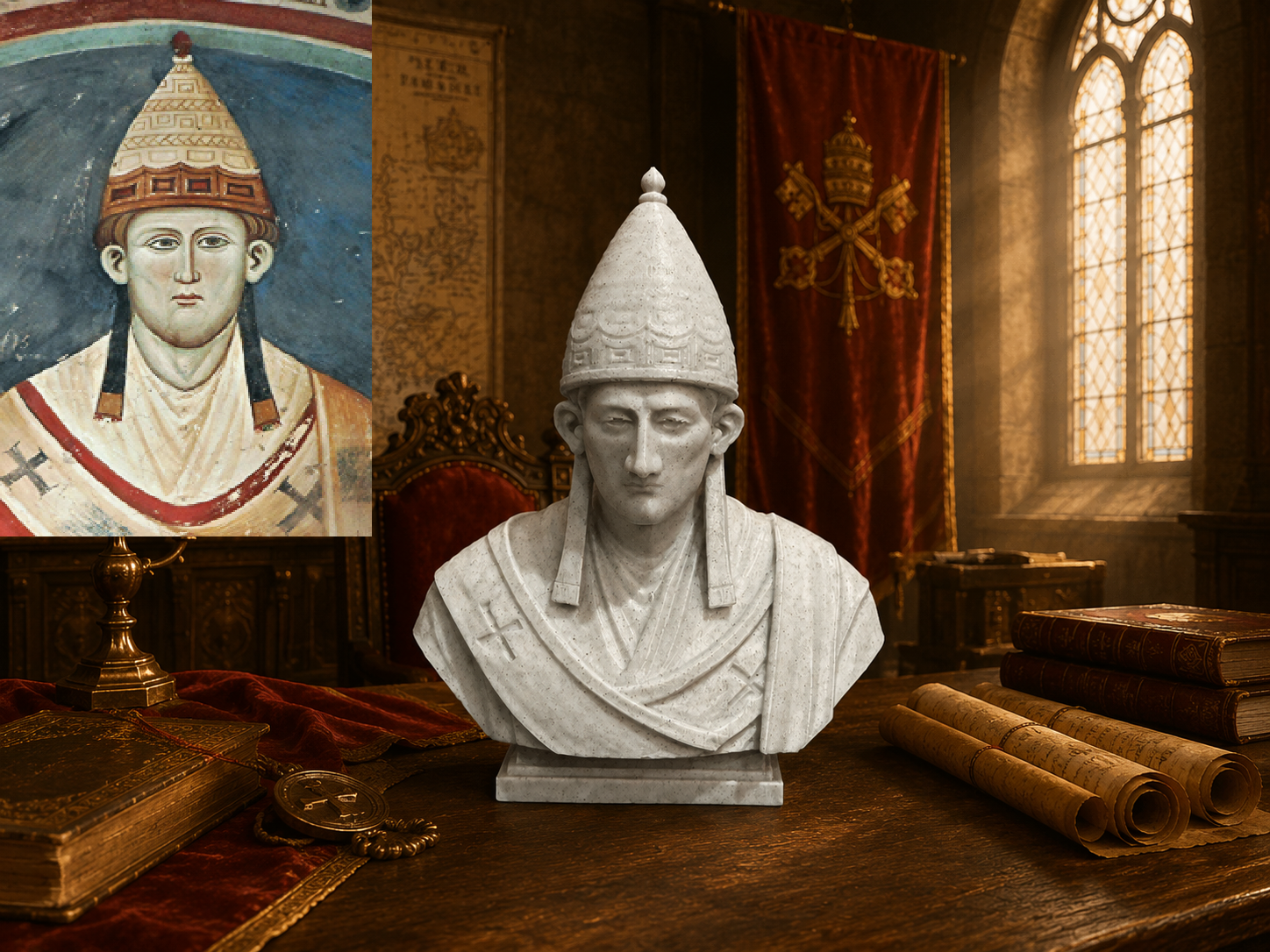 Pope Innocent III (Lotario dei Conti di Segni) – Bust