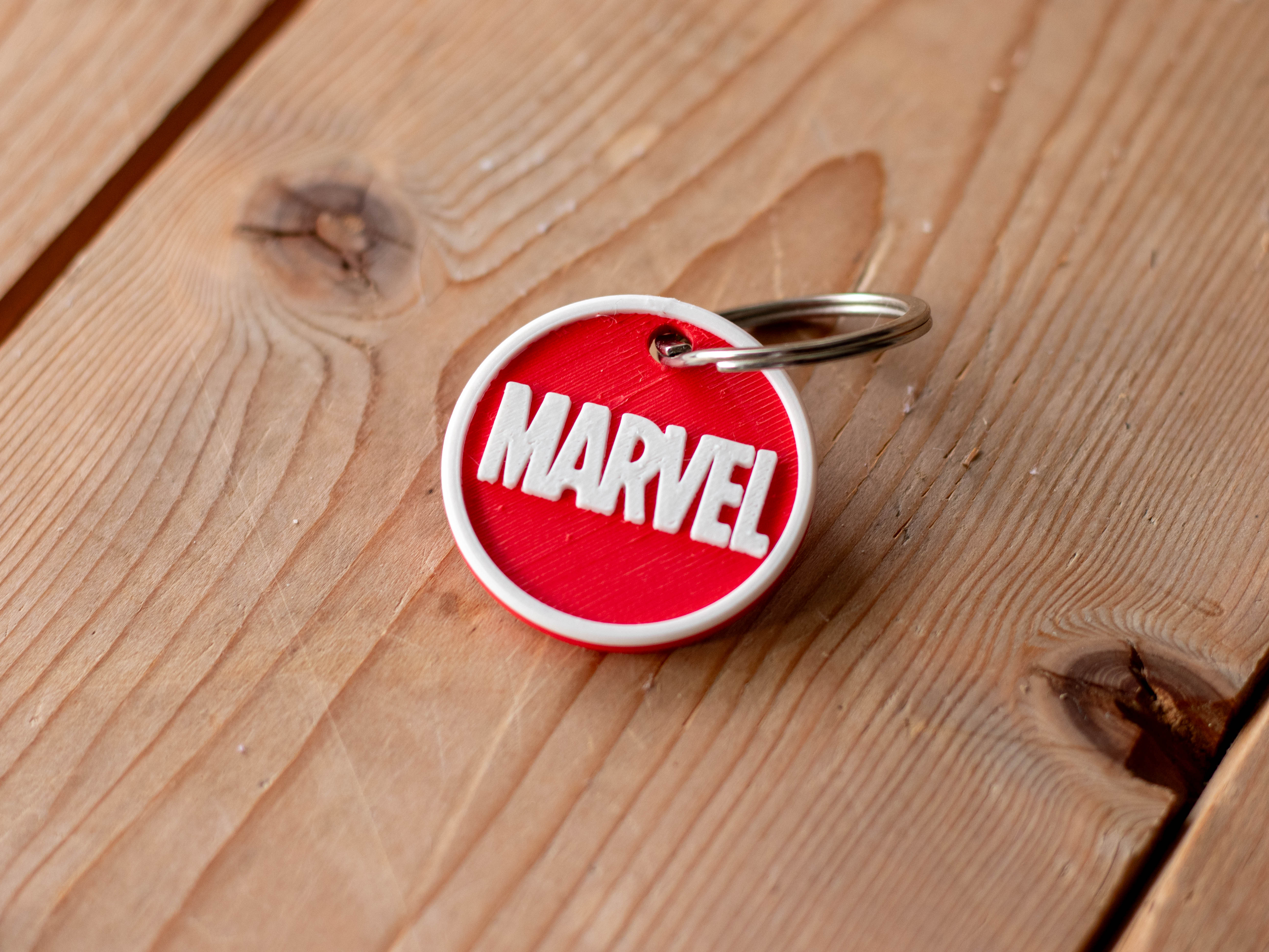 Miniatura 2 do modelo 3D Marvel Logo Keychain