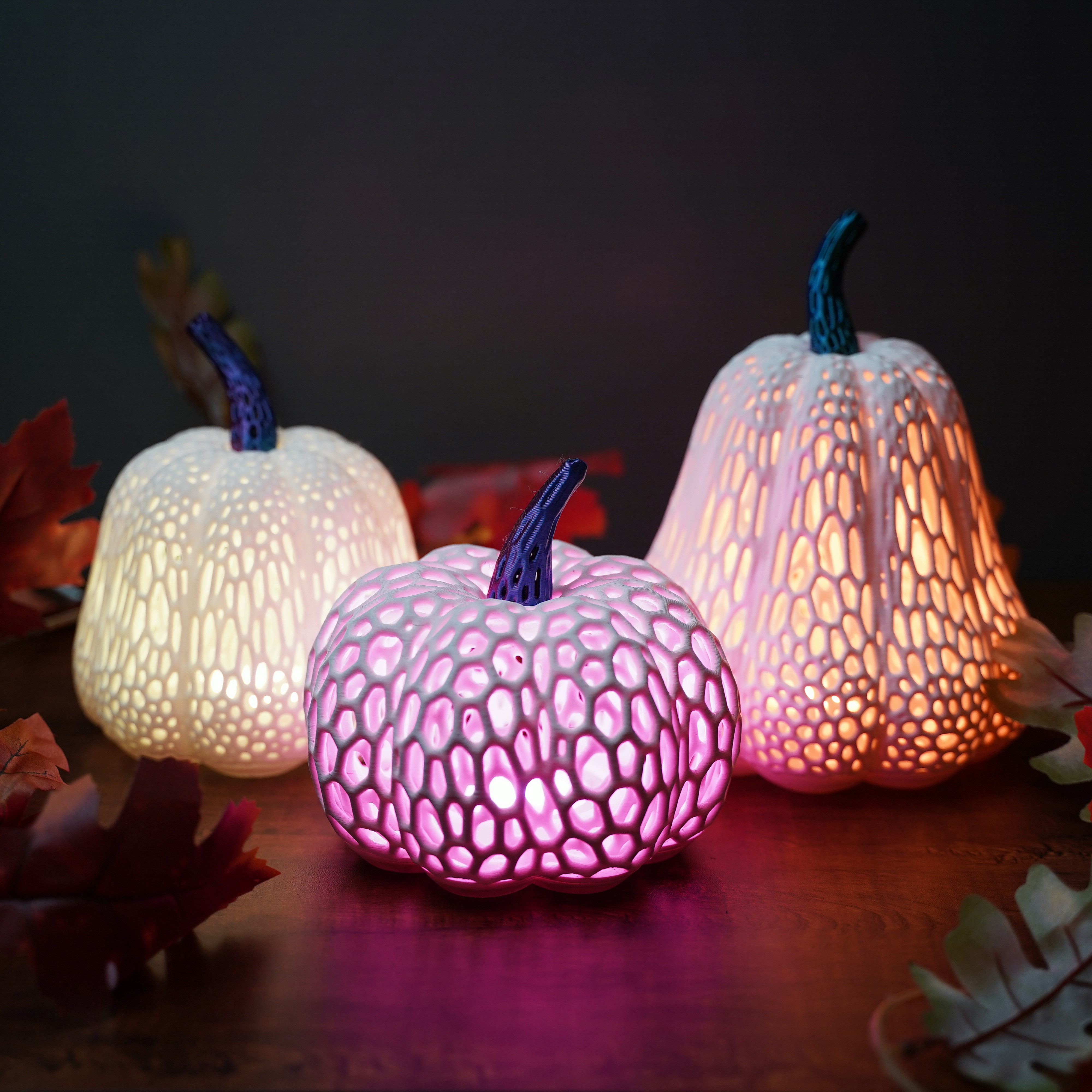 Voronoi Pumpkin Lanterns