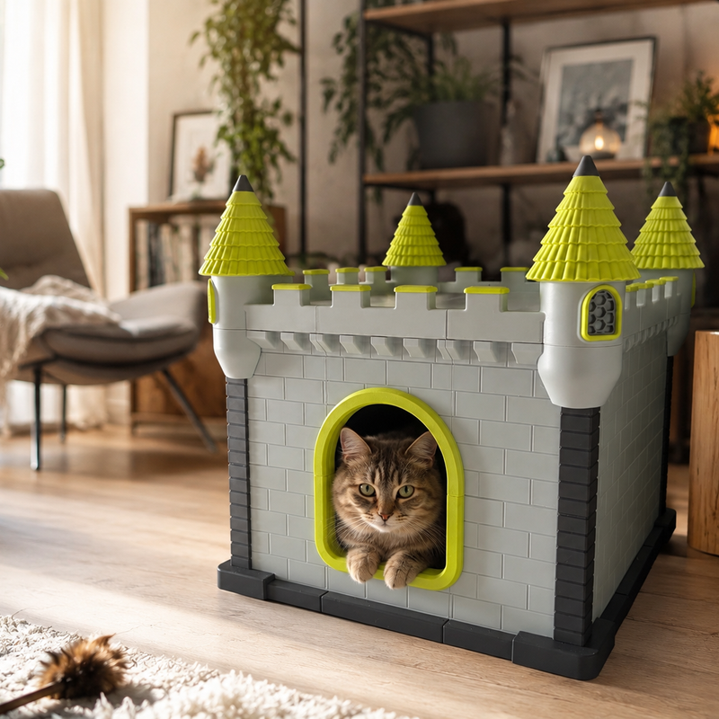 Small Castle Cat House – 3D Printed Pet Castle by Ben Burnski ...