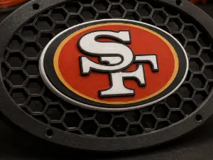 San Franciso 49ers Football Oval 6x9 Honeycomb Speaker Grille