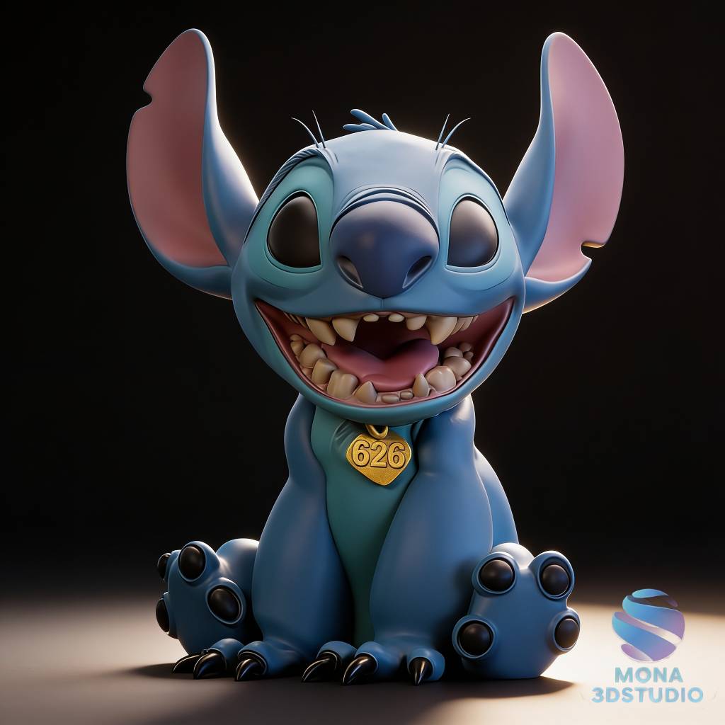 Stitch Experiment 626 - 3D Printable STL Model