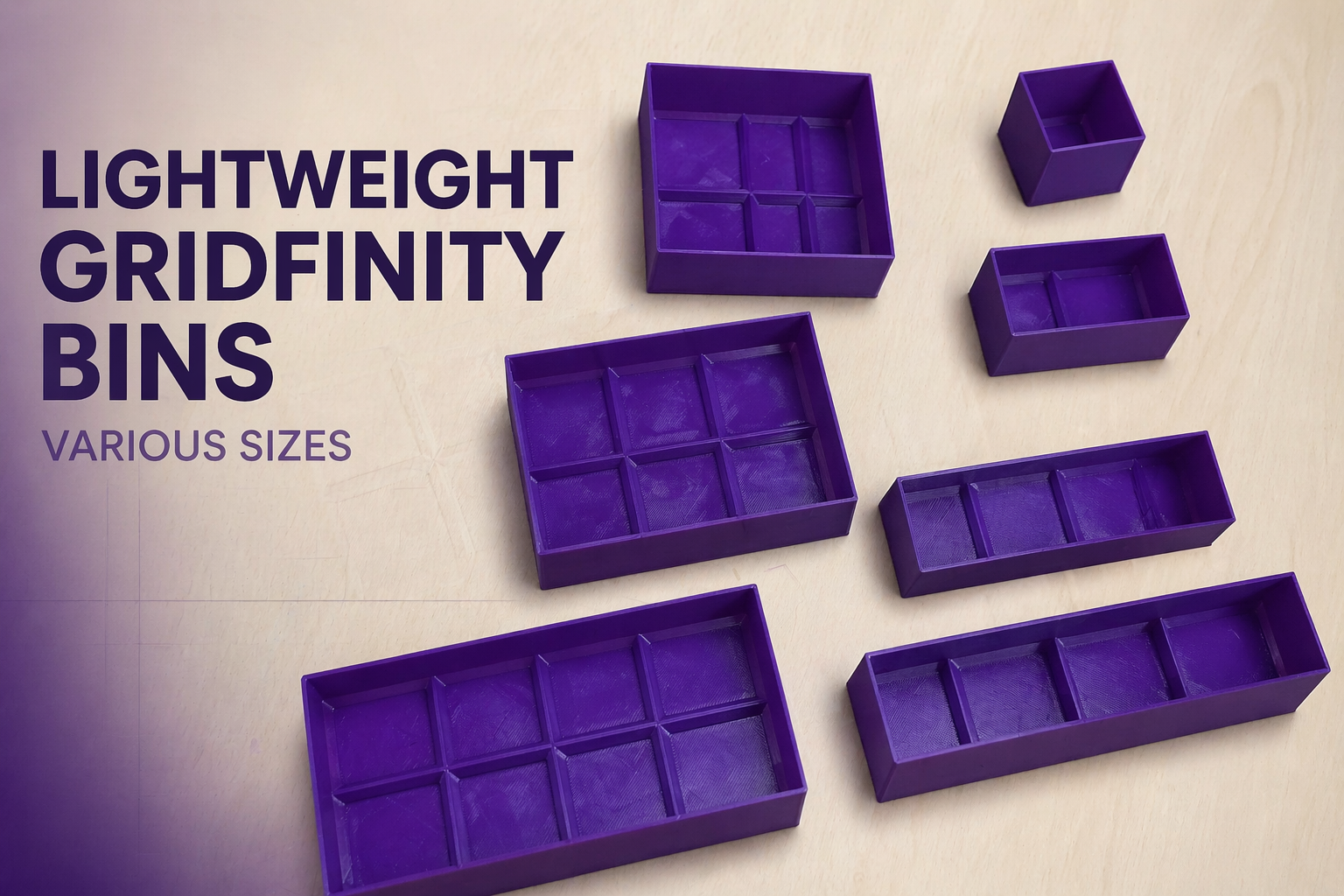 Gridfinity Bins Various Sizes