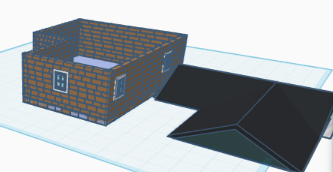 Miniatura 2 do modelo 3D Basic HO scale house.