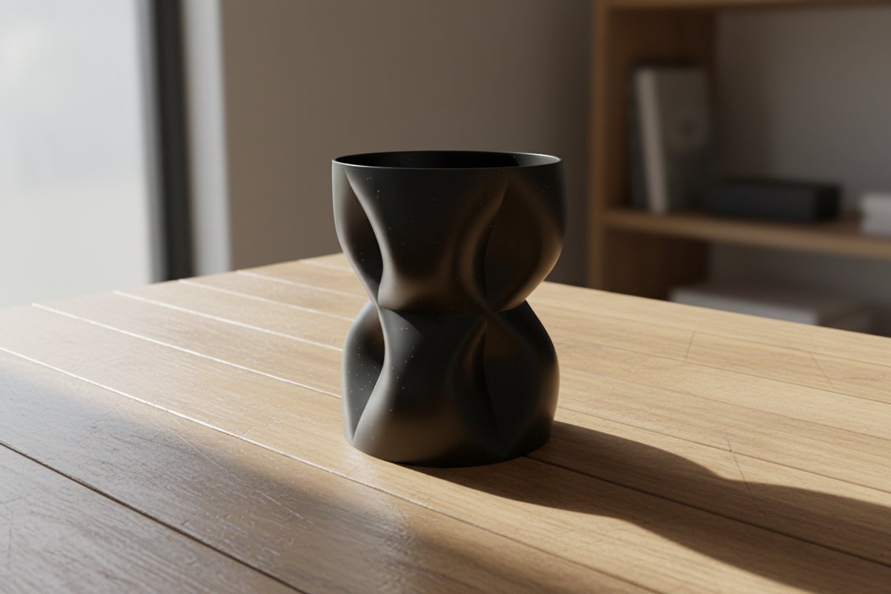 Organic Flow Vase – Elegante Designvase mit fließender Form