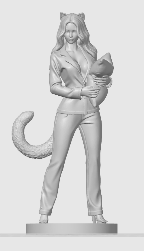 Casual cat-girl figurine 5