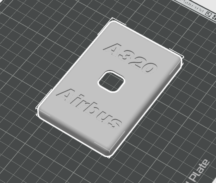 Airbus a320 NZ & AU fitfriction-fit lightswitch cover