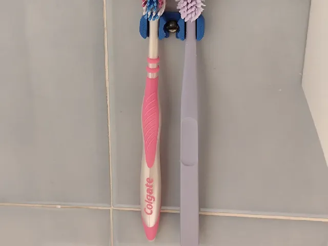 Wall-mounted toothbrush holder