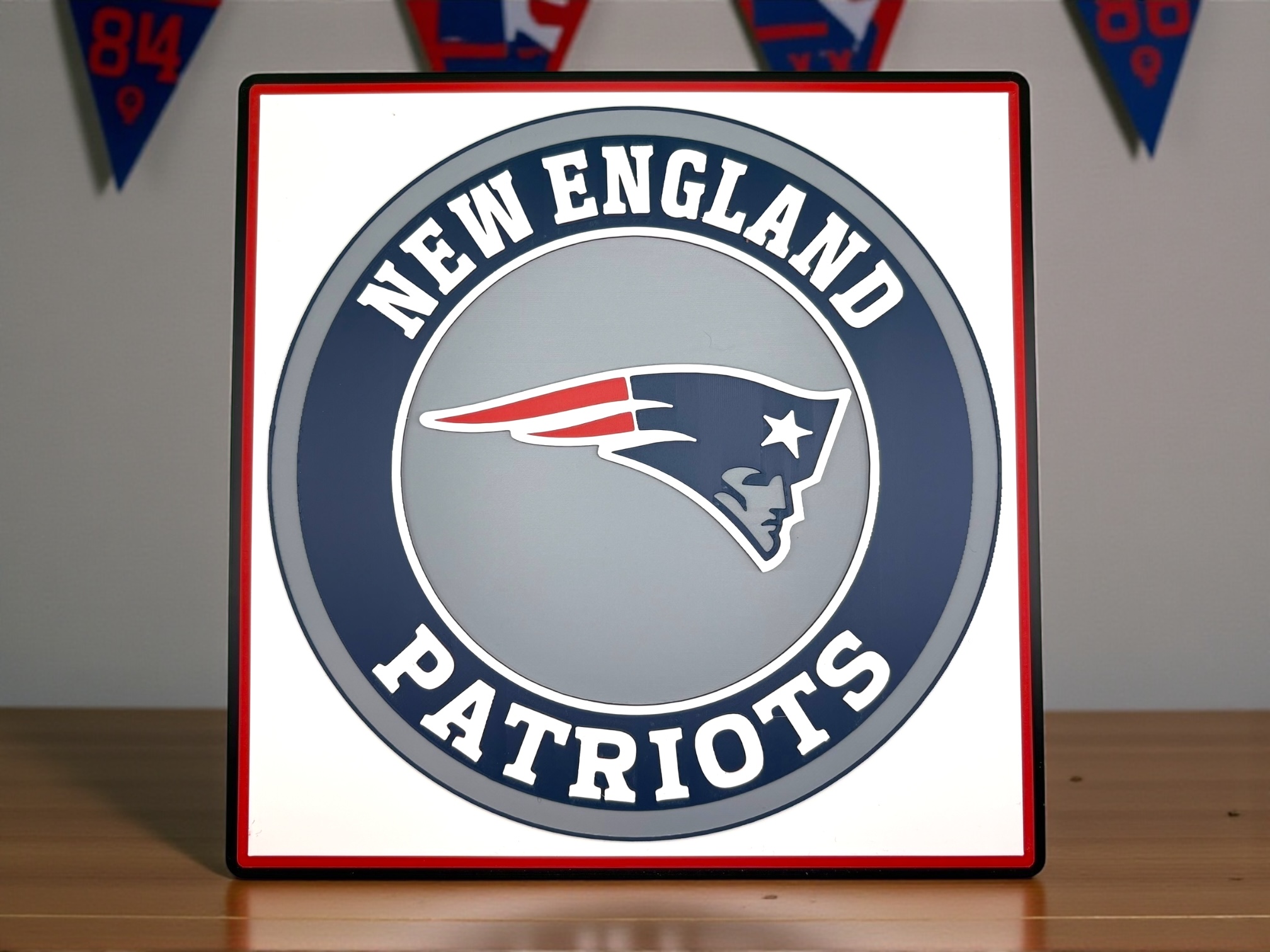 New England Patriots Inspired Layered Print