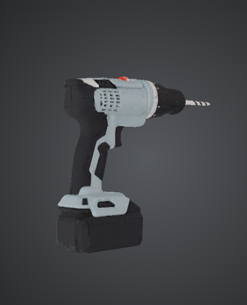 Cordless Power Drill 3D Printable Model – Realistic Workshop Tool Prop — miniatura 3