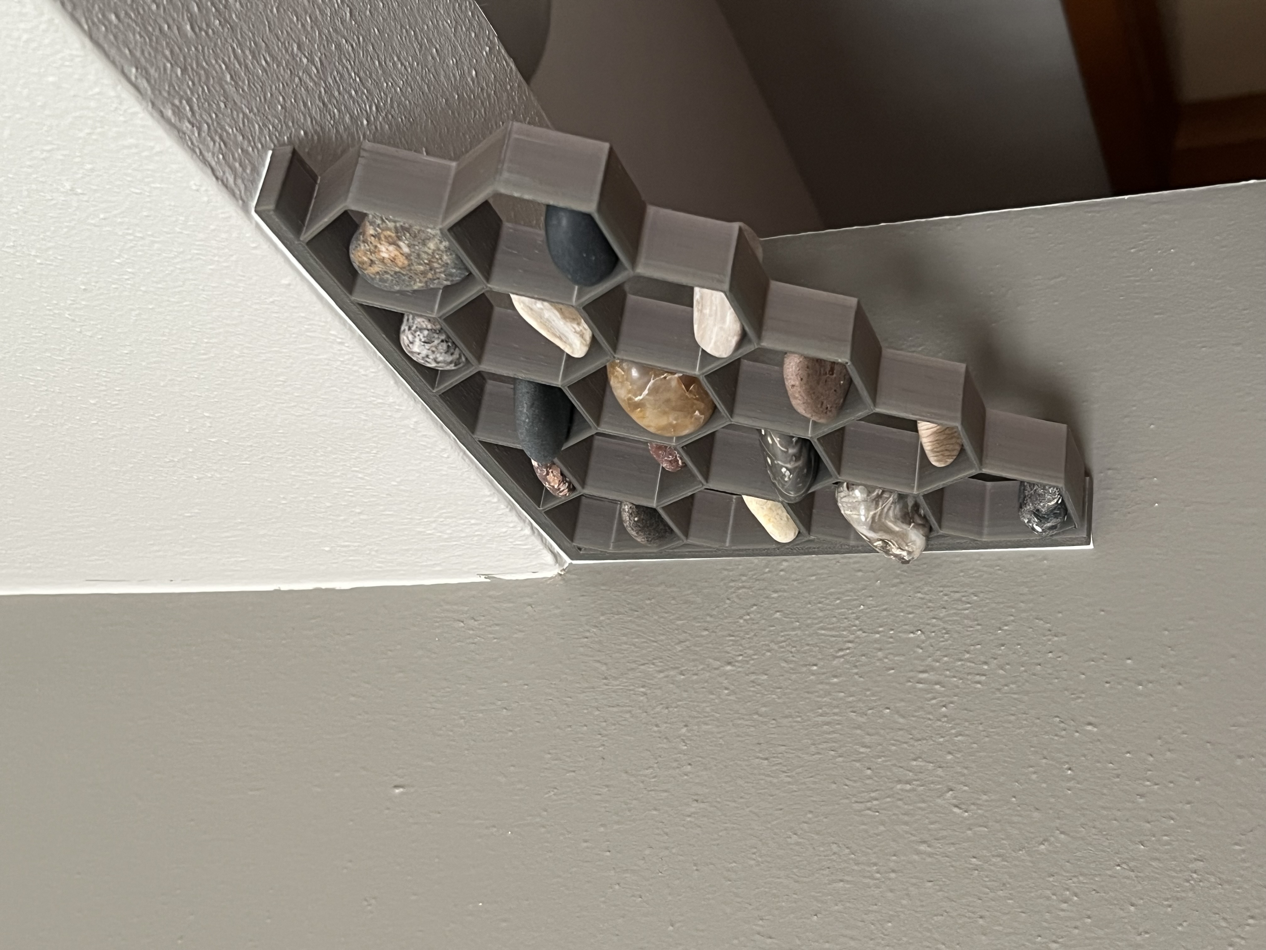 Honeycomb corner wall art