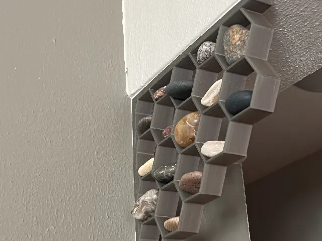 Honeycomb corner wall art