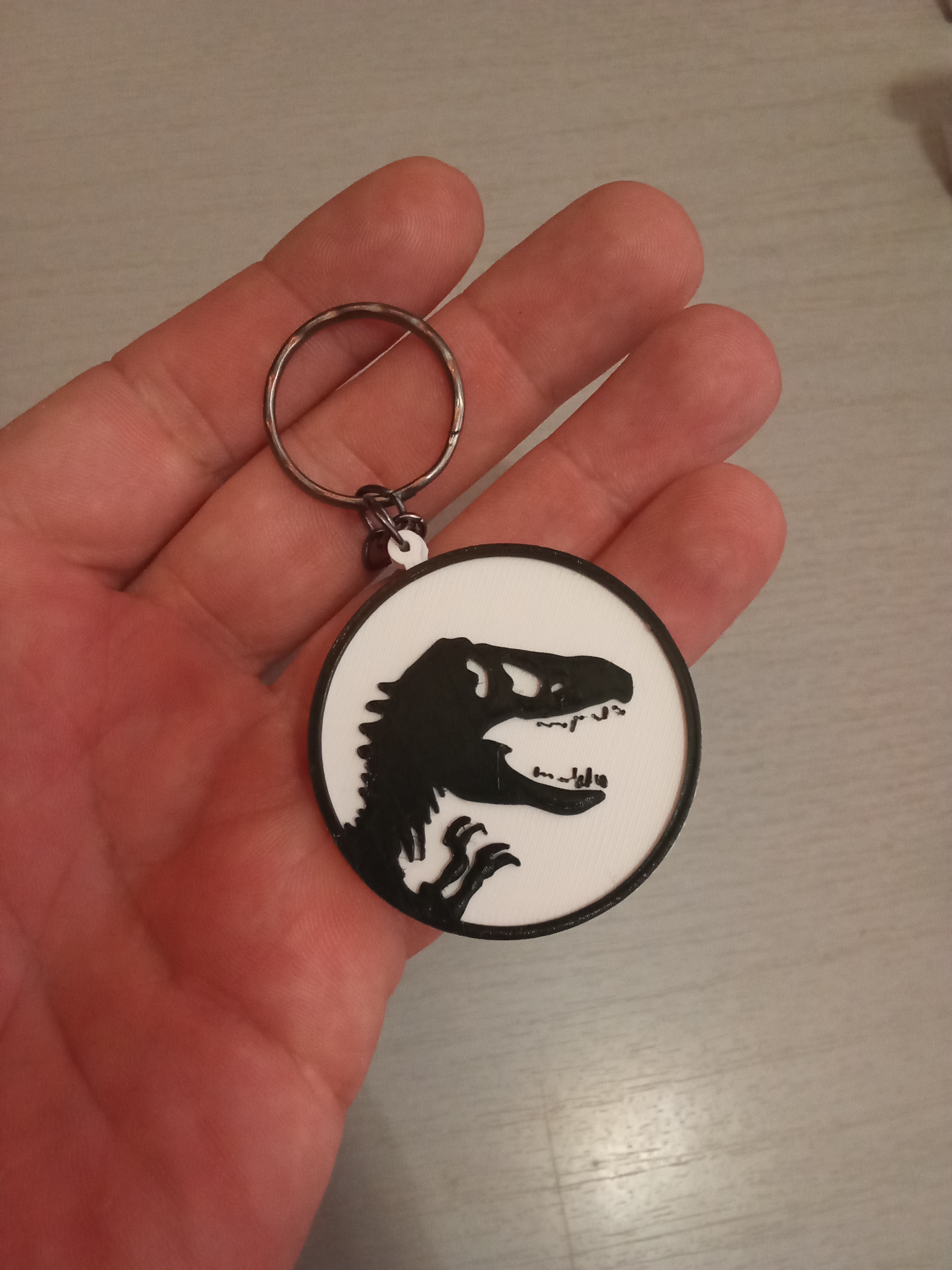 Porte-clé Jurassic Park – T-Rex (STL gratuit)