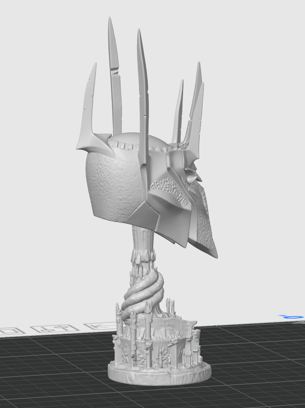 LOTR: Sauron and Barad Dur High Poly Statue 3D model