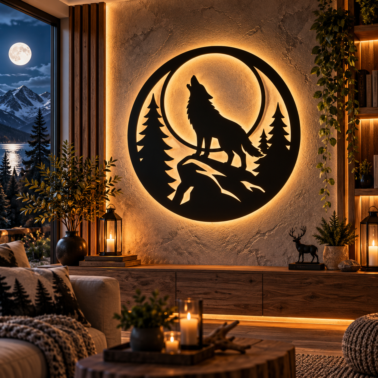 WallArt - Wolf Moon 004