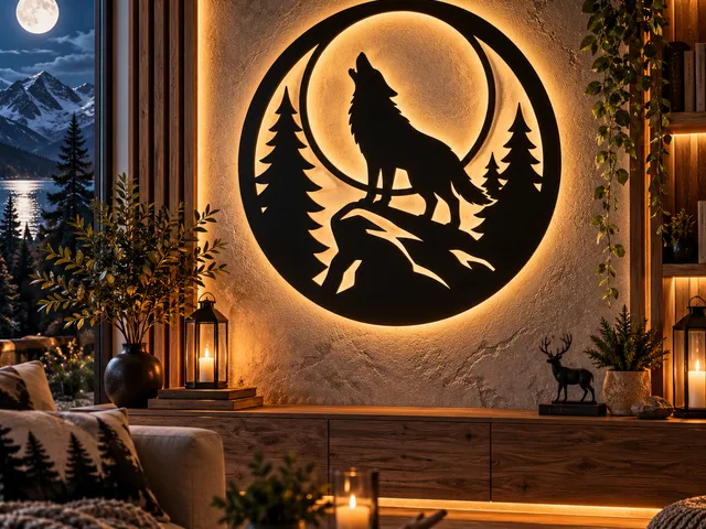 WallArt - Wolf Moon 004