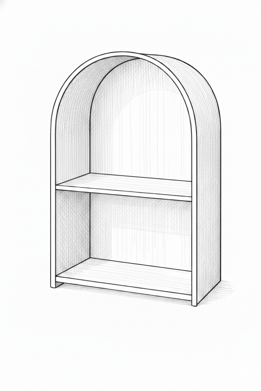 Curved corner panel