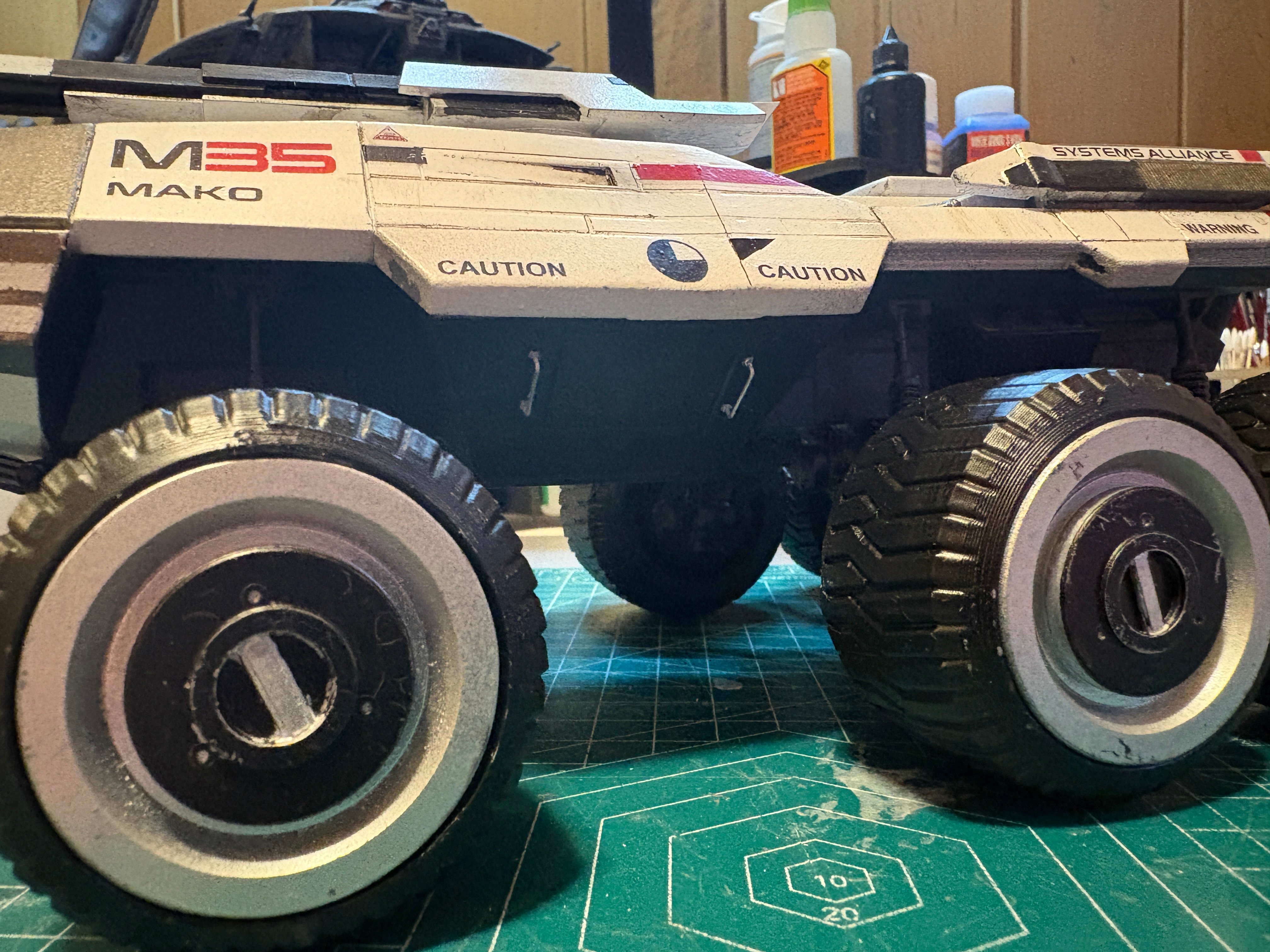 Mass Effect Mako resin print remix with decal sheet