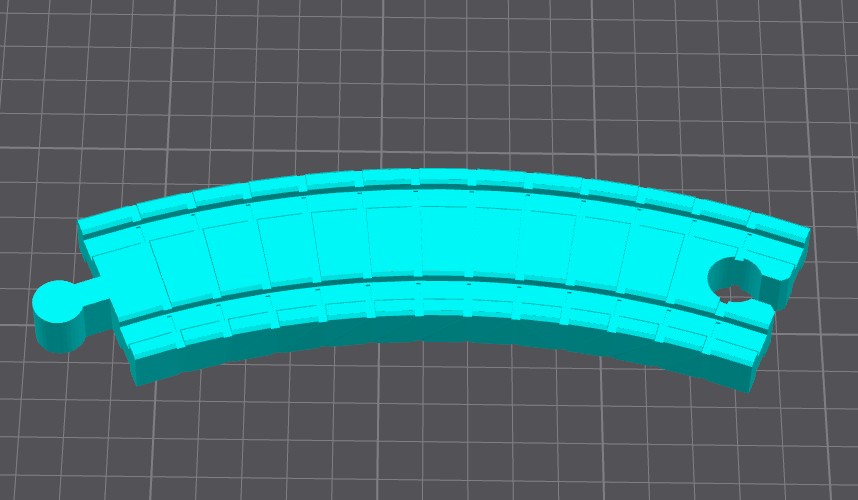 Wooden Train Track Curved