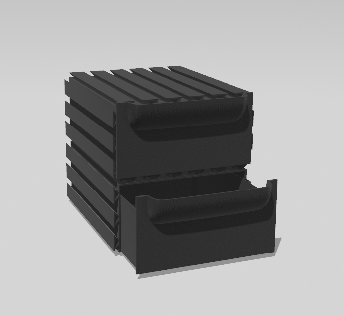 Miniatura 2 do modelo 3D Modular, stackable storage drawer system, no supports needed