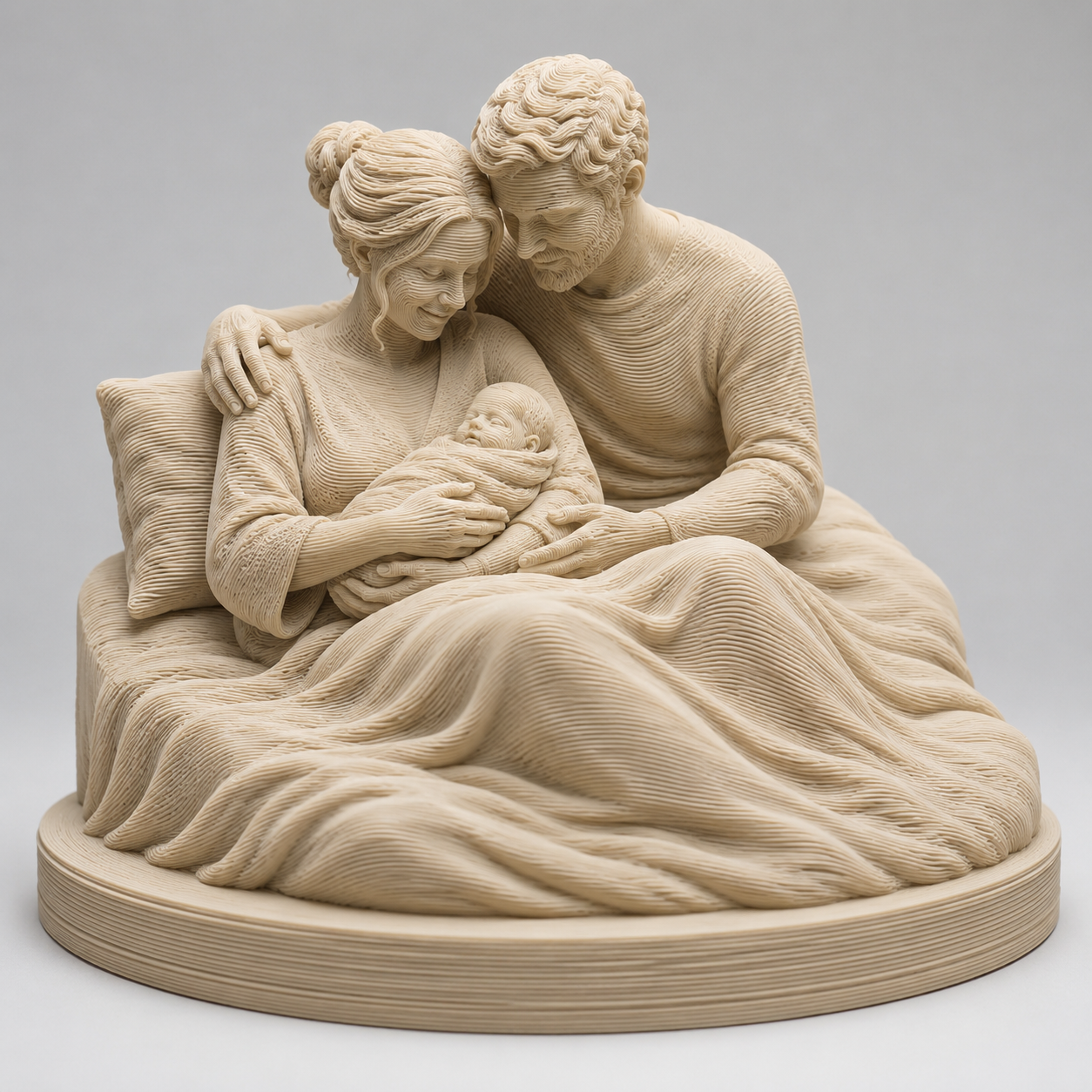 Family moment in sculptural representation - Familienmoment in skulpturaler Darstellung