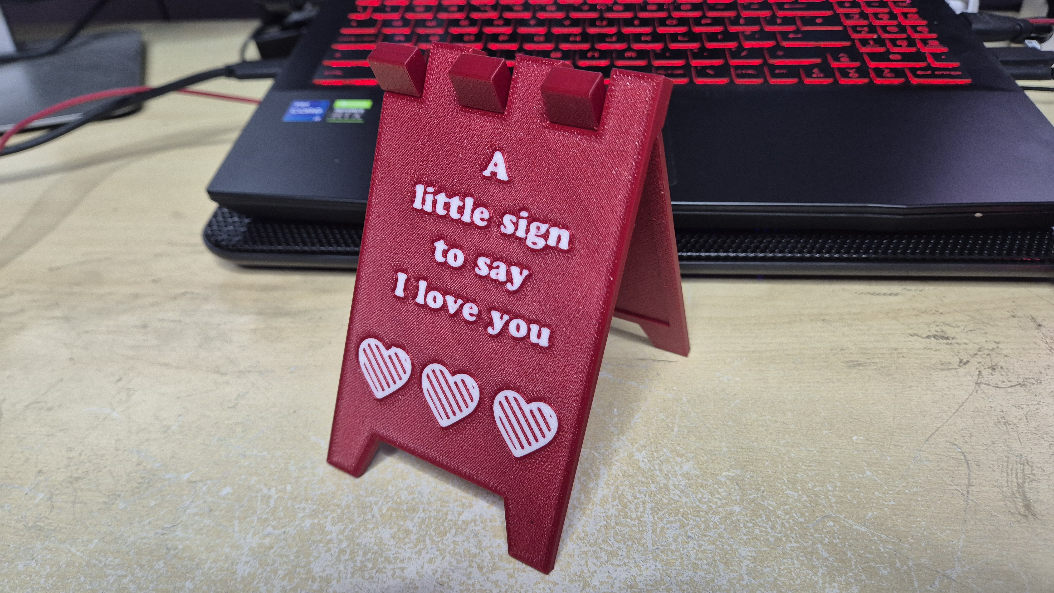 A little sign to say 'I love you'