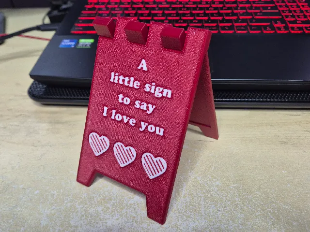 A little sign to say 'I love you'