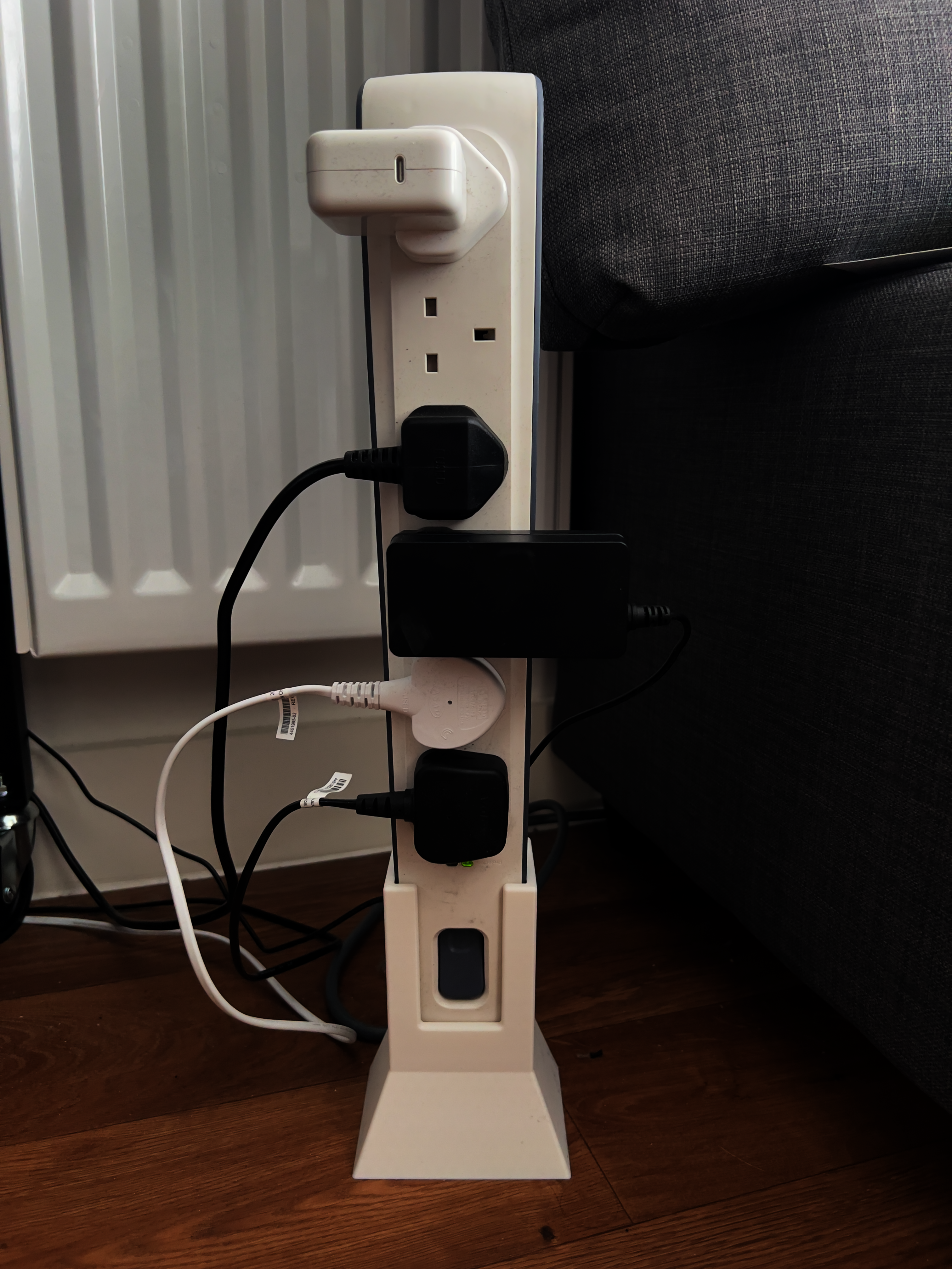 Vertical Power Strip Holder