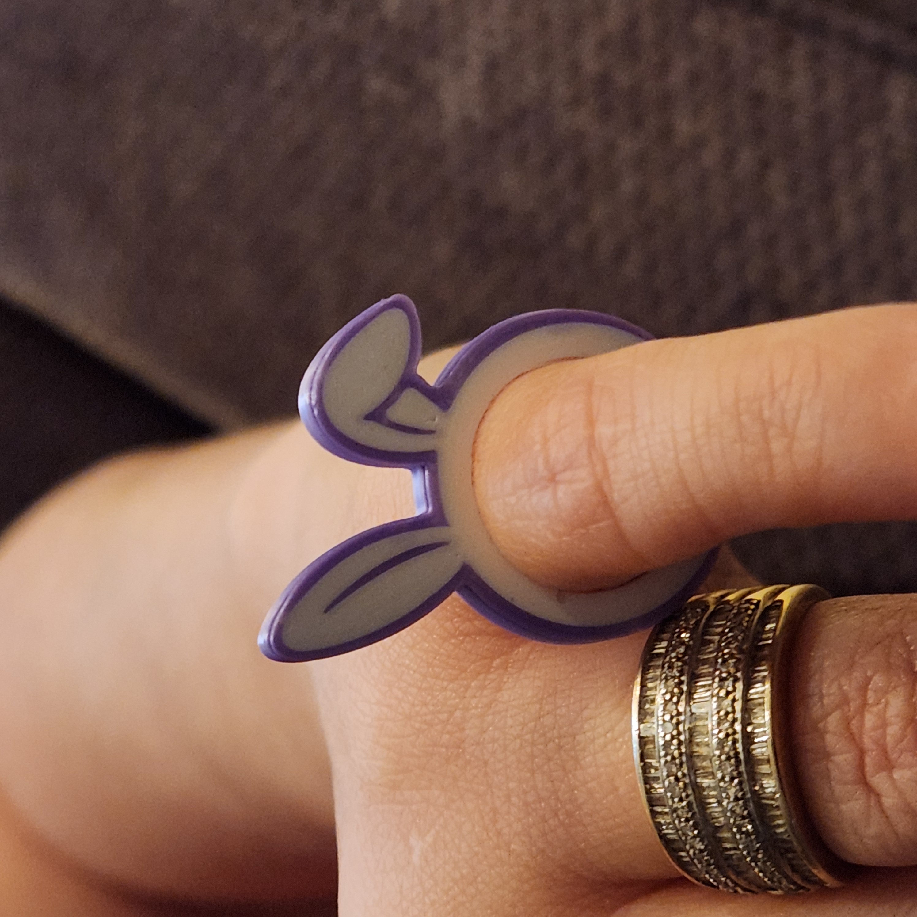Miniatura 5 do modelo 3D Simple Easter Bunny Rings