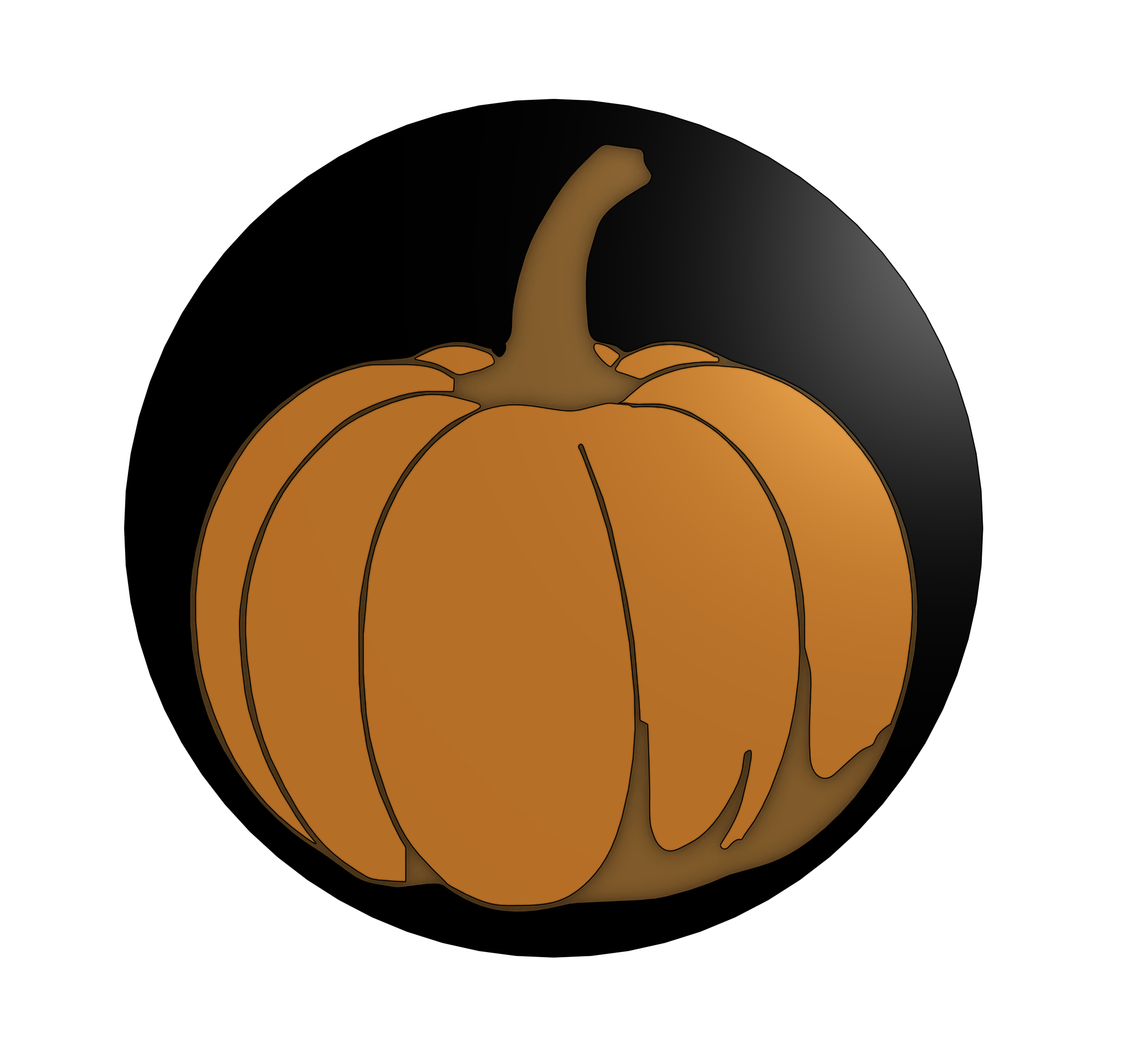 Miniatura 2 do modelo 3D Pumpkin Coaster