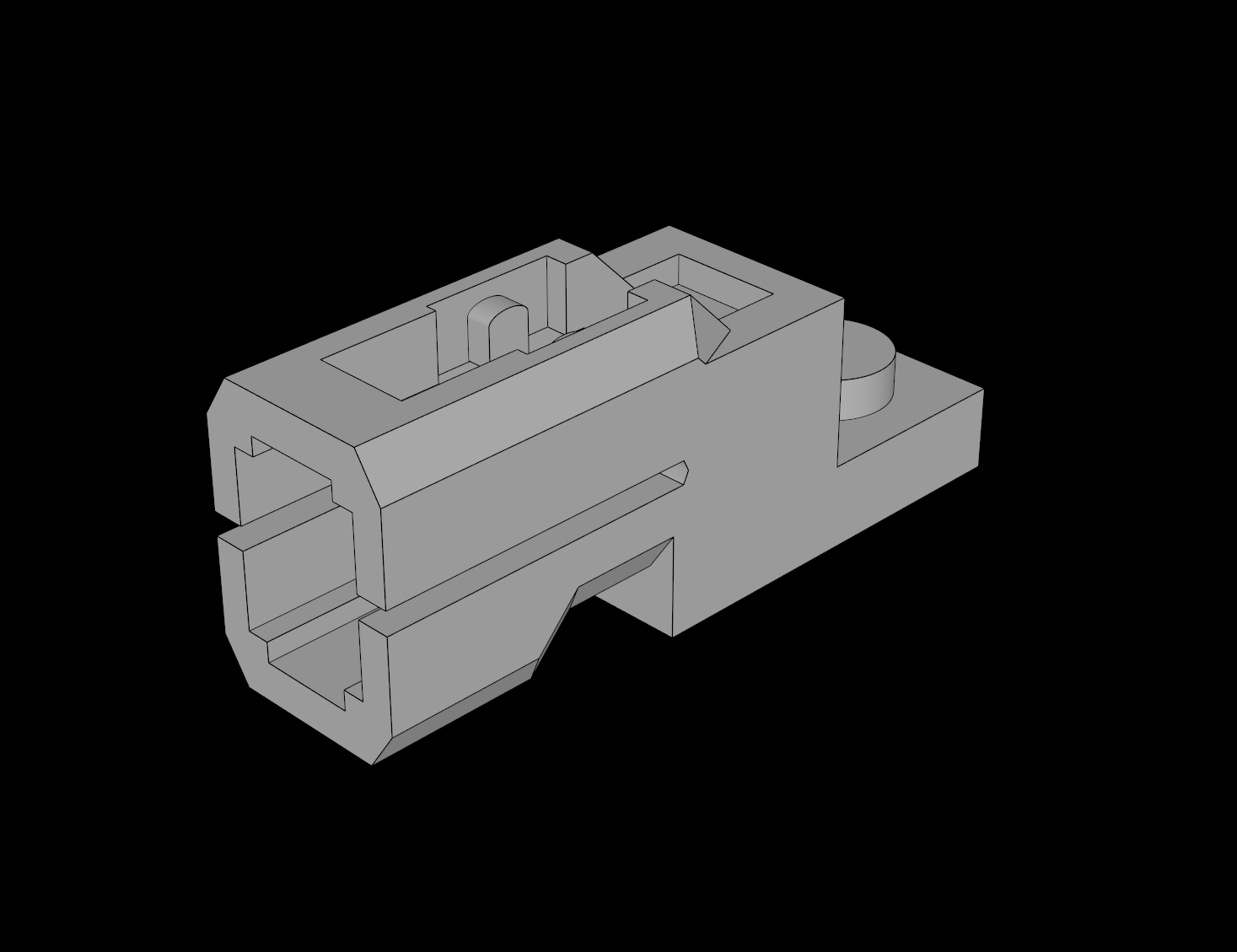 Lego Compatible (69754.dat) Plate  1 x  2 with Mini Shooting Blaster Type 2