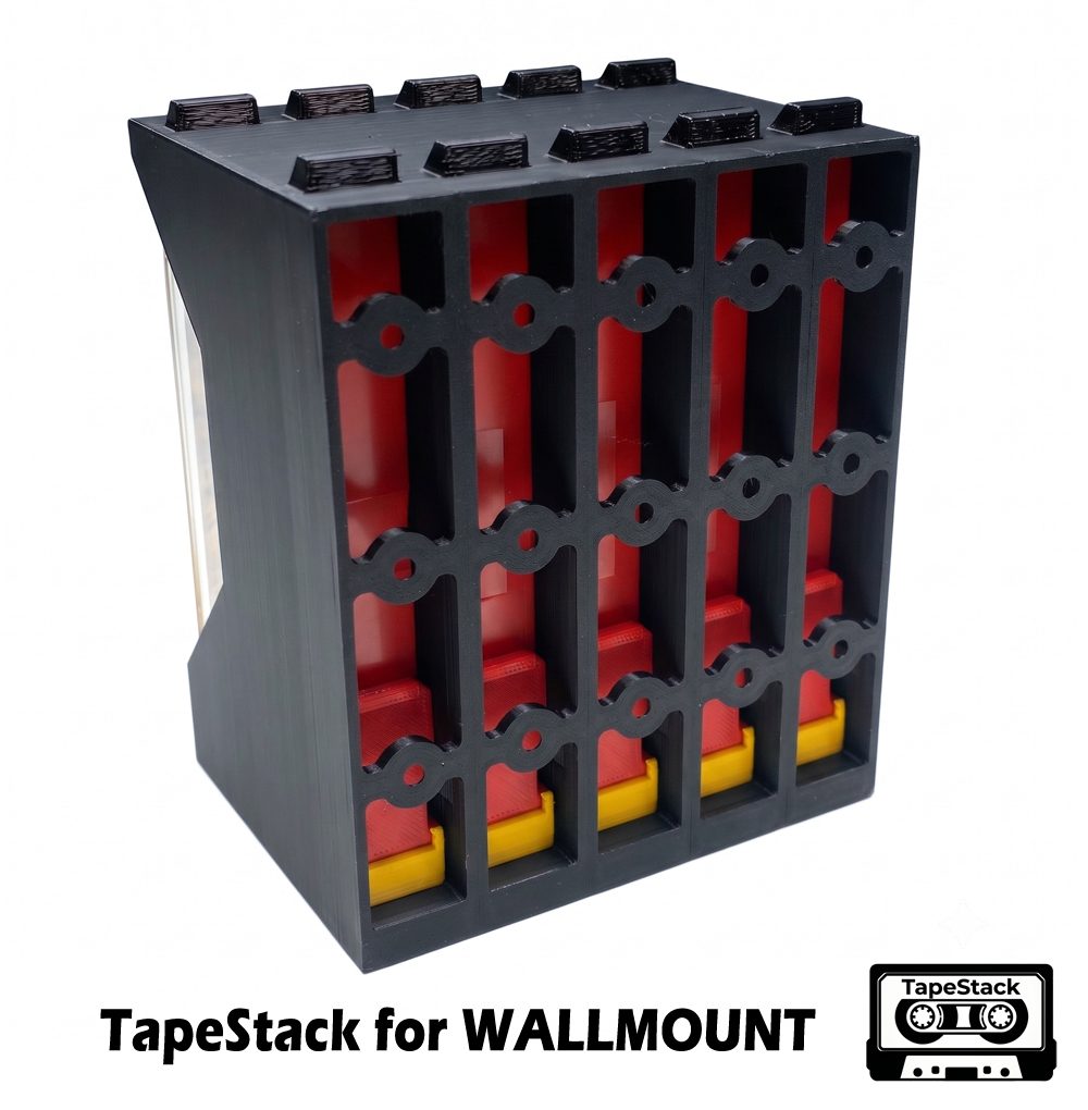 TapeStack WALLMOUNT RACK - The tape rack with PUSH-TO-PICK FUNction