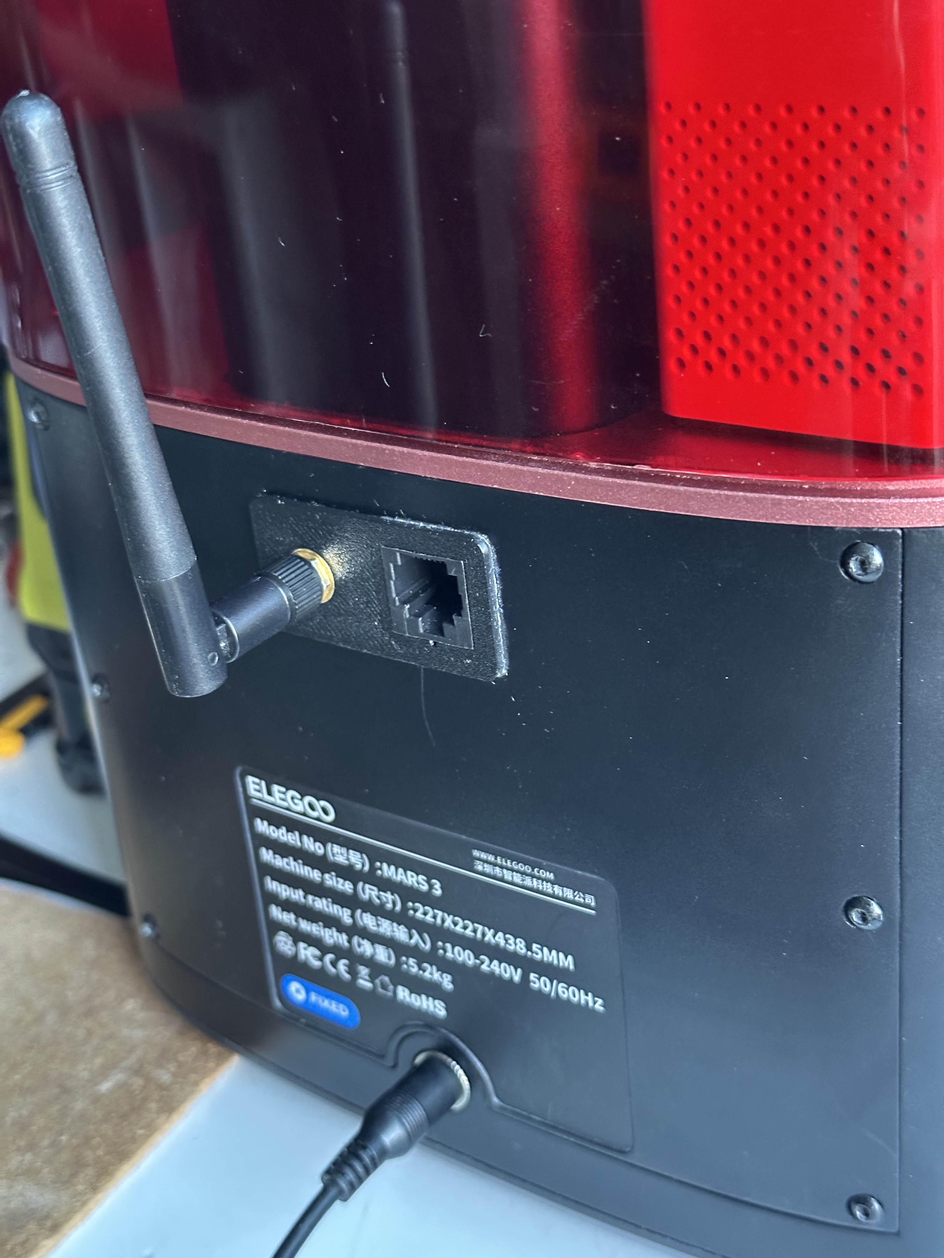 Resin Printer Back Plate (Elegoo Mars 3)