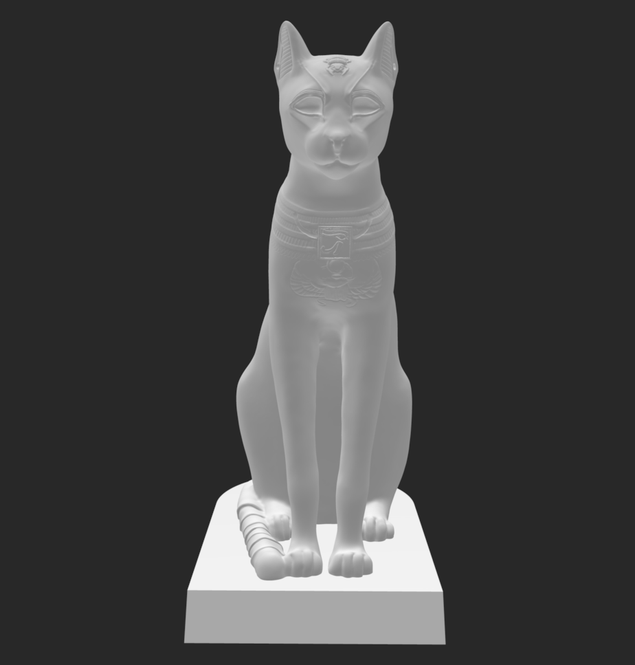 Miniatura 2 do modelo 3D Cat statue