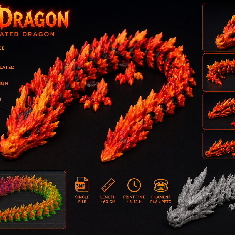 Fire Dragon by Majojo | Download free STL model | Printables.com