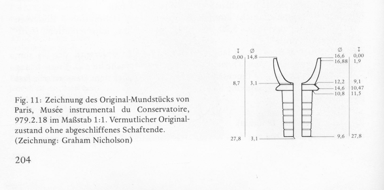 cornett mouthpiece from Paris, Musée instrumental du Conservatoire, 979.2.18