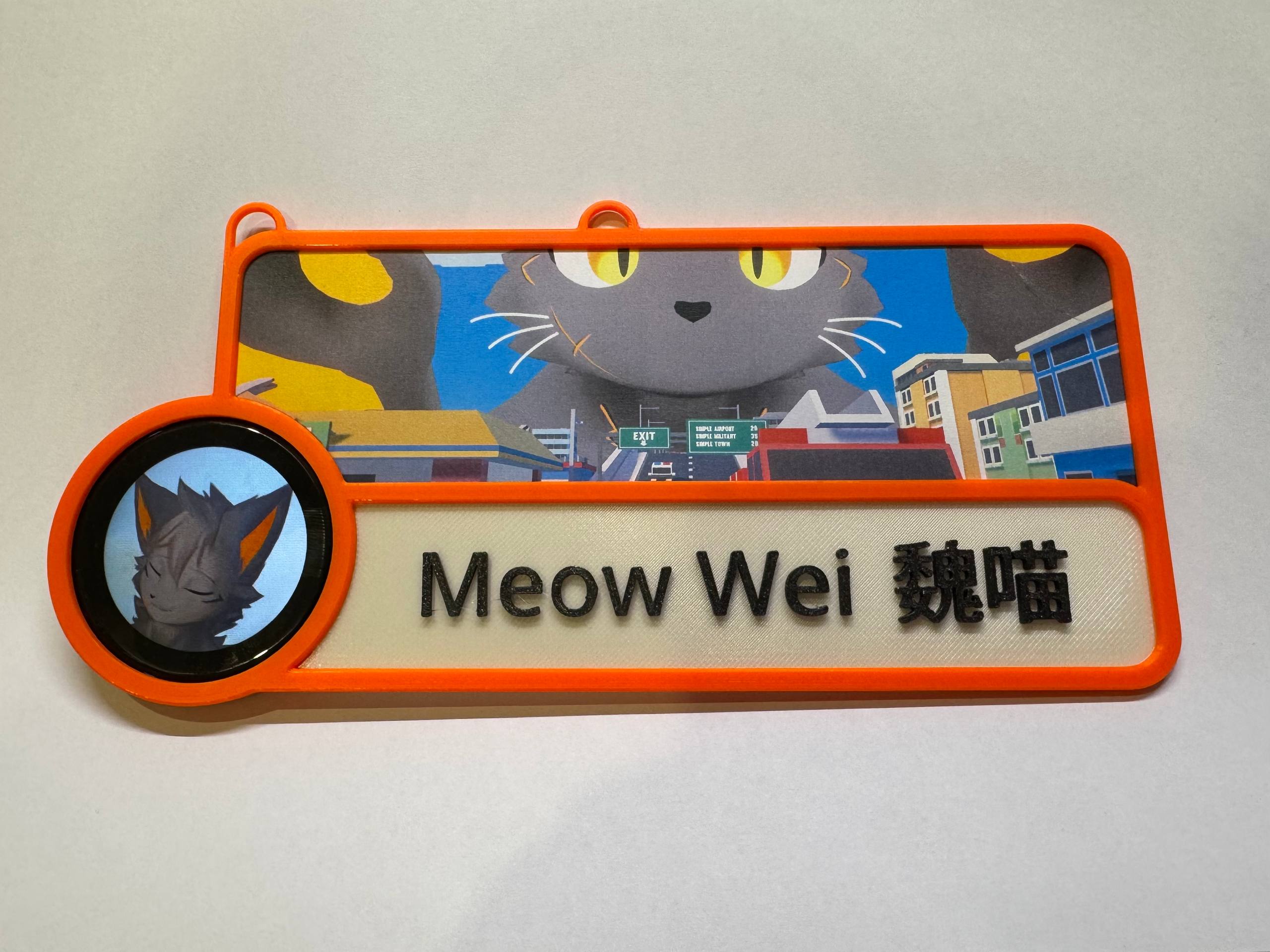 VRChat nameplate with E87 ebadge and picture