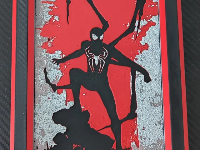 Framed SpiderMan Poster Vintage - HueForge