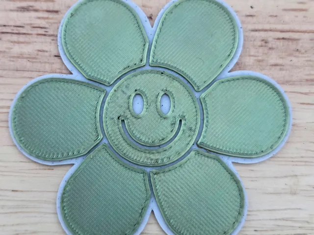 Smiley Flower Coaster