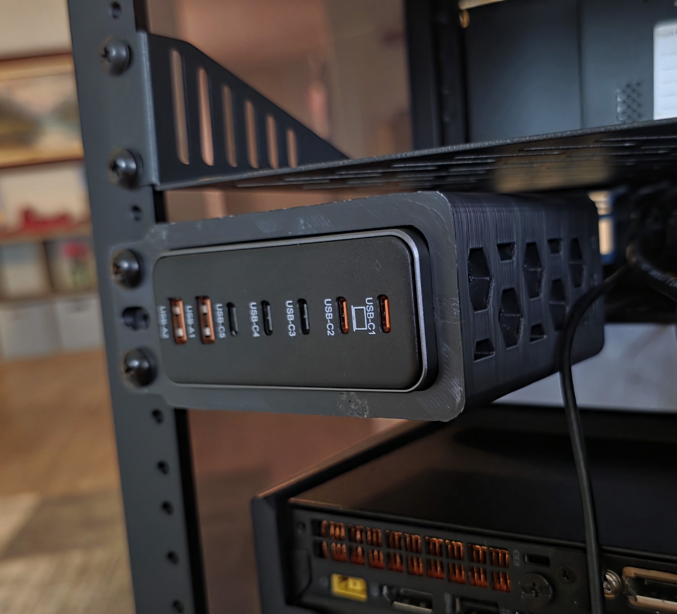 Anker / MEKIOJEO power charger holder 10 inch server rack 3D model